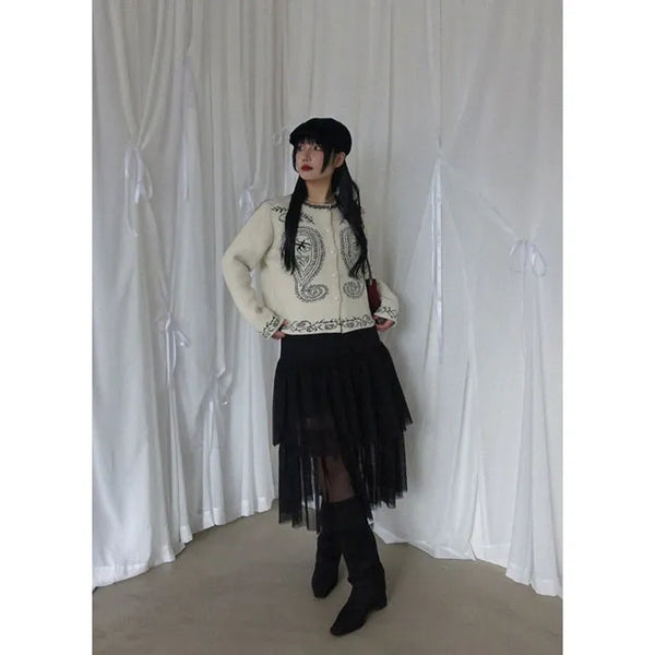 See-through Layered Mesh Skirt
