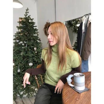 Honey Turtleneck Short Sleeve Tee (4 colors)