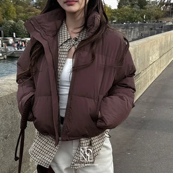 Made. Jennie Shoe Cream Crop Padded Jacket
