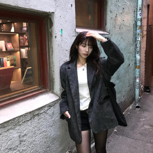 MONE MOHAIR WOOL COAT