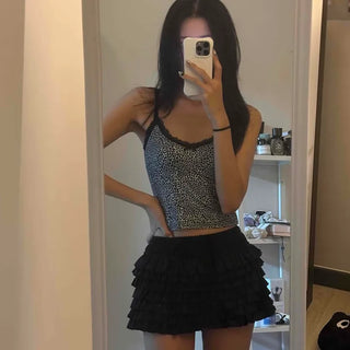 Chic Glitter Bustier Crop Sleeveless Top