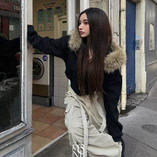 Made. Sweat Up Iceland Fur Zip-Up Hoodie