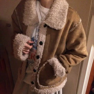 Verity collar fur shearling jacket