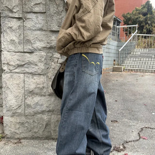 Maeda Yellow Stitch Vintage Wide Pants