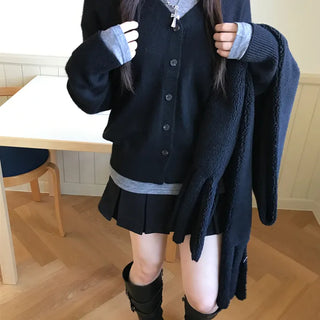Shiori Cozy Preppy Cardigan (5 colors)