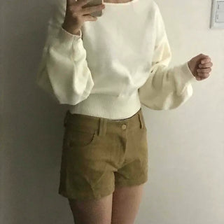 Daily High-Waisted Minimal Cotton Shorts