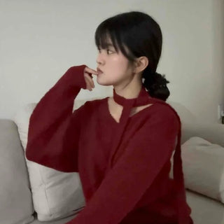 Minimal Turtleneck Drop Shoulder Oversized Knit