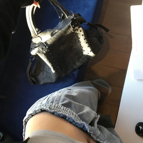 Studded Big Shoulder Bag