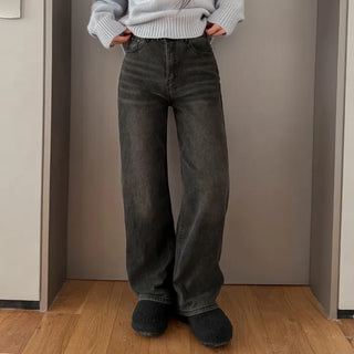 Kuv Brushed Wide Denim Pants
