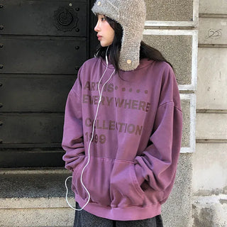 Pipong Fleece-lined Vintage Pigment Hoodie
