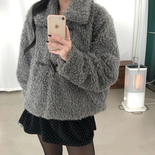 Bubble Shirred Dot Velvet Mini Skirt
