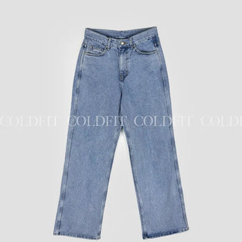 Straight denim pants