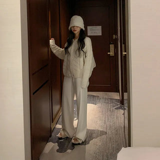 Lisa delicate ribbed knit pants