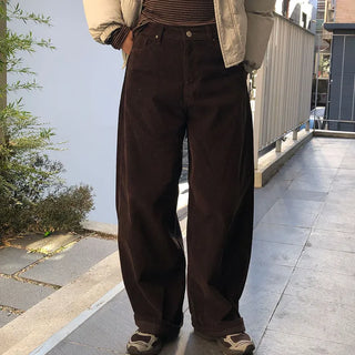 Curved Corduroy Pants