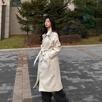 Modern Strap Long Coat