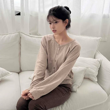 Soft Round Button Knit Cardigan
