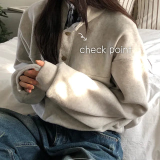 Cony Check Fleece Anorak Half-Zip Sweatshirt