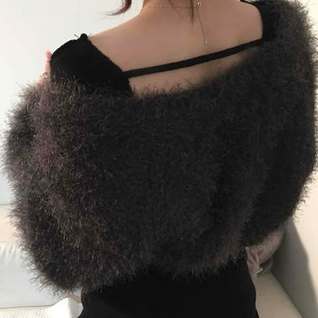 Backless Slim Fit Long Sleeve Knit