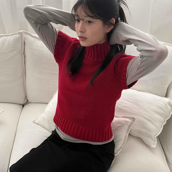 Fever Turtleneck Half Knit