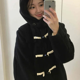 Oversized Hooded Long Duffle Coat