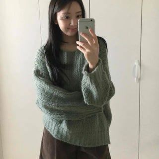 Cozy Boat Neck Loose Fit Knit