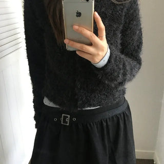 Hair Collar Cardigan