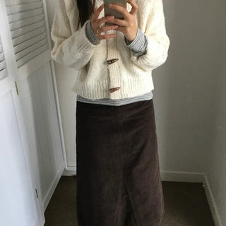*Muand* Corduroy Long Skirt