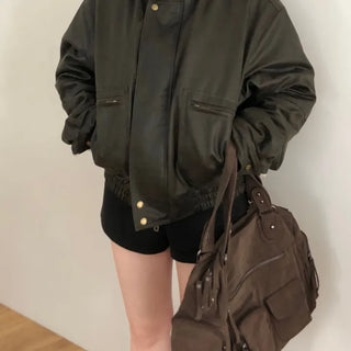 Cracked Leather Mustang Jacket (2 colors)