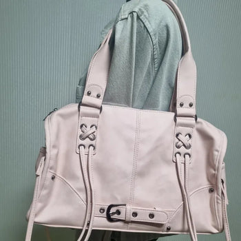 pig tassel satin shoulder bag