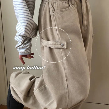 Sobo Side Pintuck Snap Wide Fleece Cotton Pants