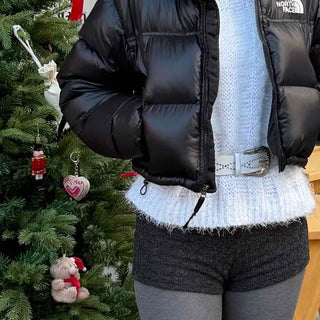 Cozy Heathered Knit Shorts
