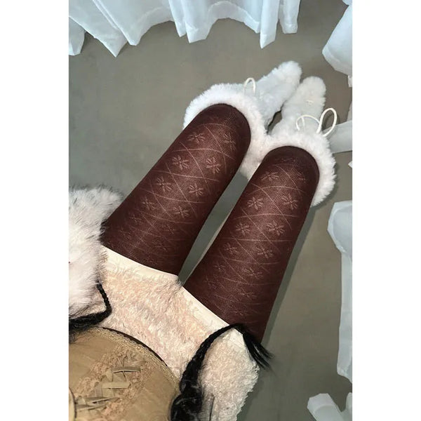 Maple Argyle Cotton Stockings