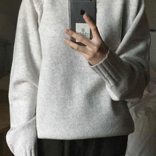 Basic Round Neck Oversized Knit