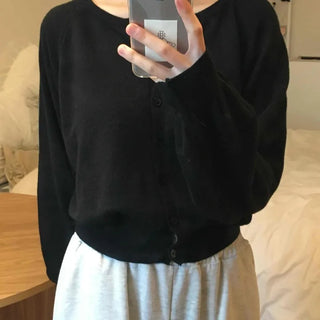 Daily Basic Loose Fit Button Cardigan