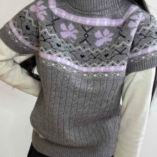 Ash Nordic Flower Short Sleeve Knit