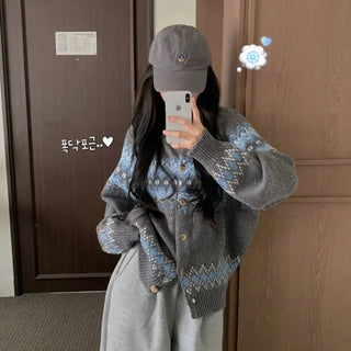 [Year-end Look  / Loose Fit ] Winter Nordic Round Winter Knit