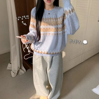 [Year-end Look  / Avant-garde Fit ] Winter Nordic Round Winter Knit
