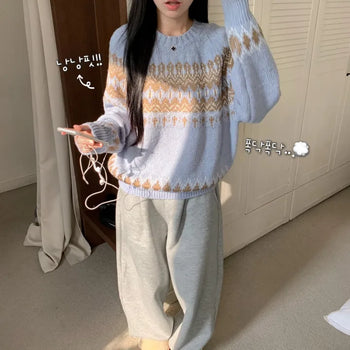 [Year-end Look  / Avant-garde Fit ] Winter Nordic Round Winter Knit