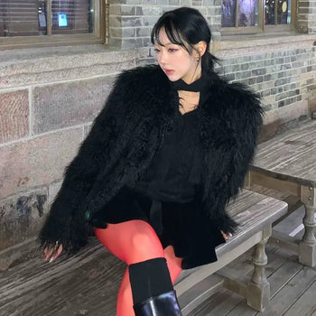 Glam Hairy Fur Over Jacket