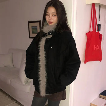 Therma Raccoon Padded Shearling Jacket/Year-end Look/Fur Hooded Zip-up/Daily Look/High Quality/Fur Zip-up/Fur Jacket/Fur Hooded Zip-up/Fur Jacket