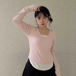 Soft Round Slim Fit Daily Long Sleeve T-shirt