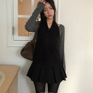 Pui Button Halter Neck Sleeveless