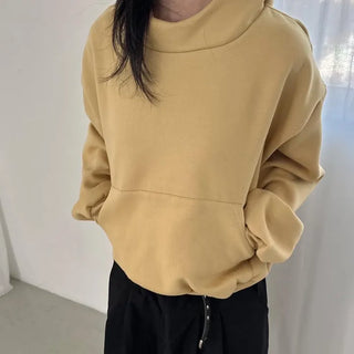 [UNISEX] Louis Fleece-lined High-neck Hoodie