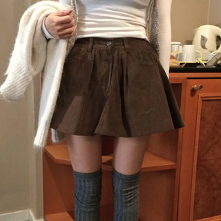 Bearf Corduroy Skirt Pants [Back Elastic]