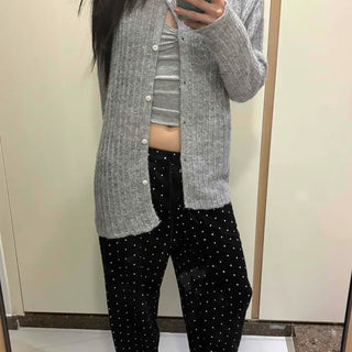Soft Knit Button Loose Fit Cardigan