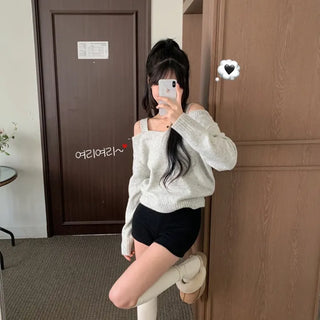 [Year-end Look/Delicate..] Dubai Off-shoulder Loose Fit Long Sleeve Knit