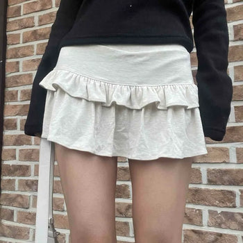 Romantic Frill Layered Mini Skirt