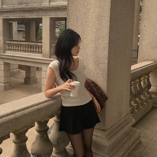 *Inshorts included*  Arti Flare Knit Skirt/Skirts