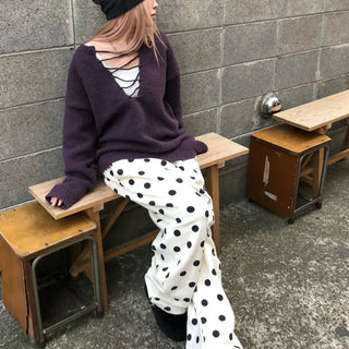 milk eyelet knit