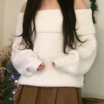 Pure Mood Soft Off-Shoulder Knit